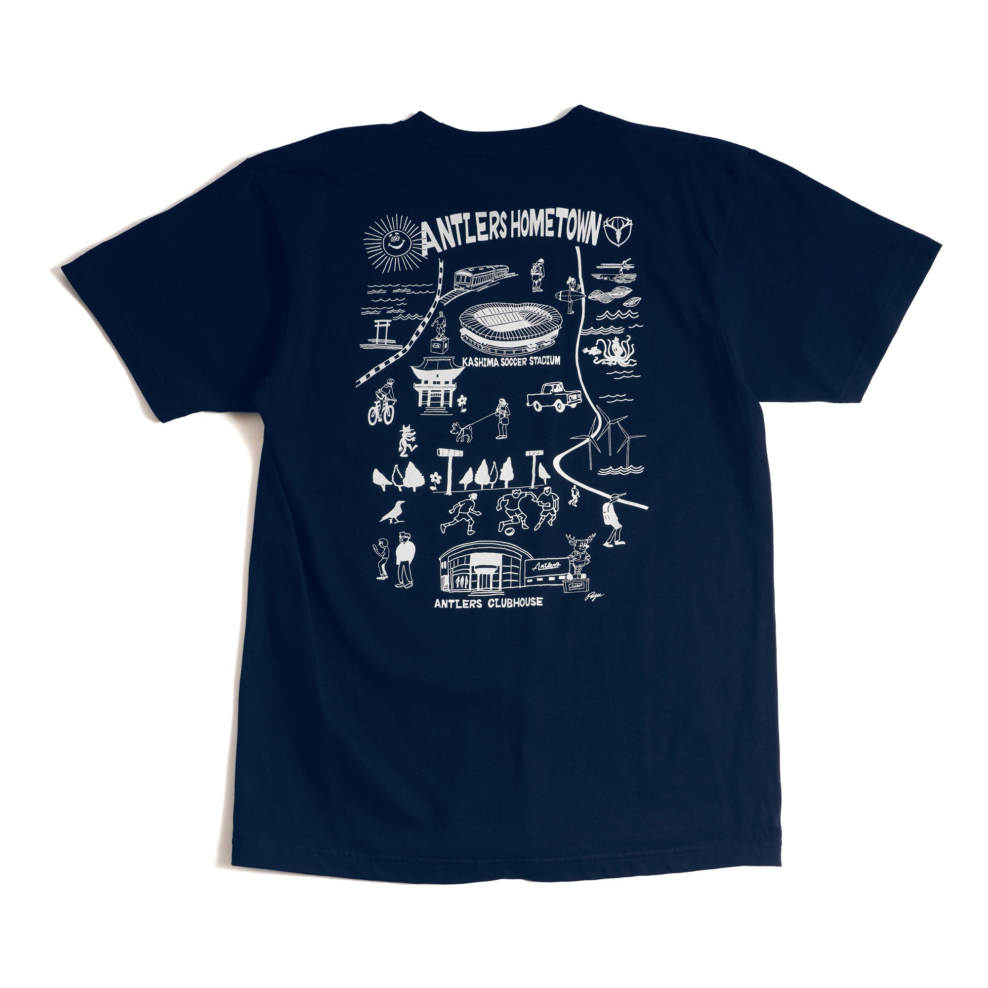 Kashima Antlers 12番 全選手直筆サイン入りシャツ RYUAMBE×KASHIMA ANTLERS Tシャツ（NAVY） – 鹿島アントラーズFC