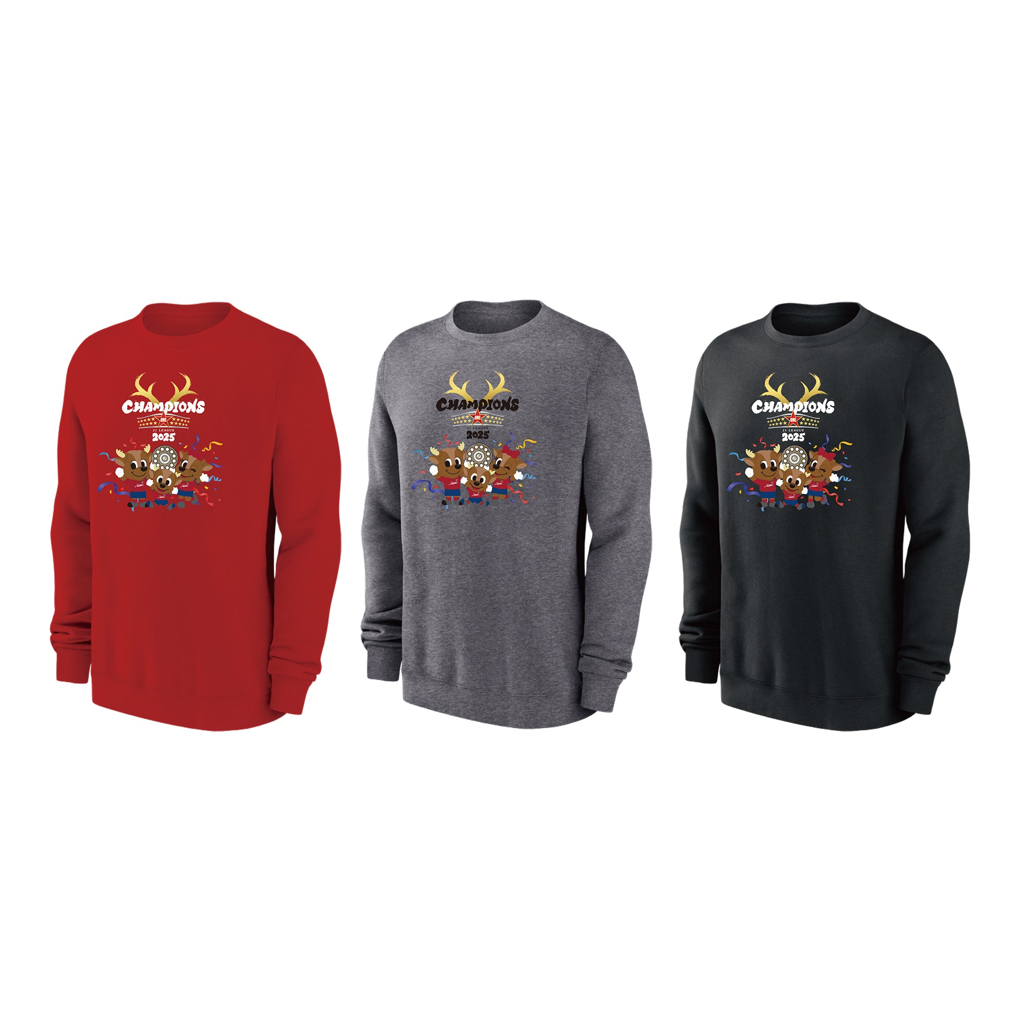 鹿島アントラーズ スウェット 番号入 支給品 25J1リーグ優勝記念スウェット（マスコット）全3色【予約】 – 鹿島