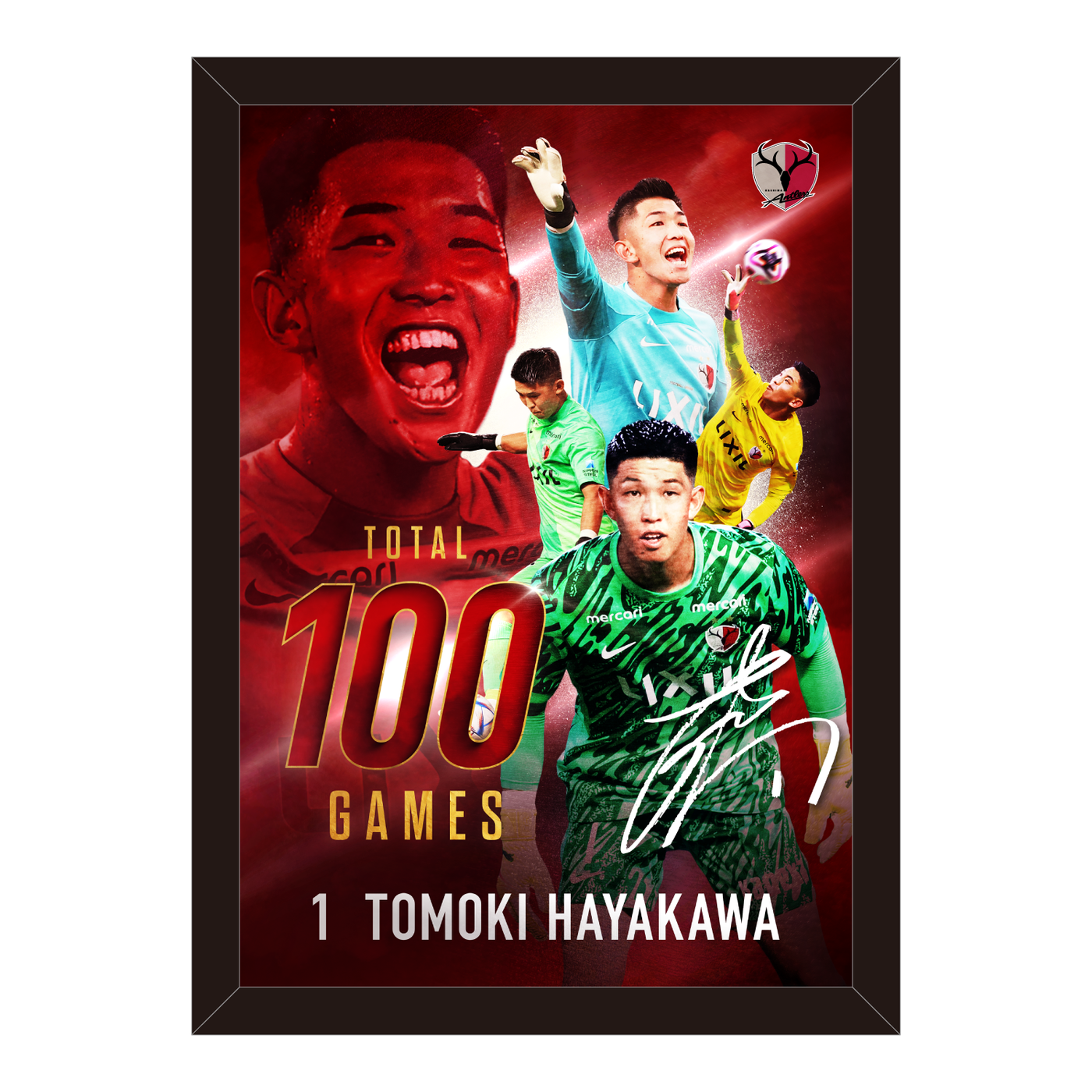 早川選手通算100試合出場達成記念 A4メタルグラフィ【受注