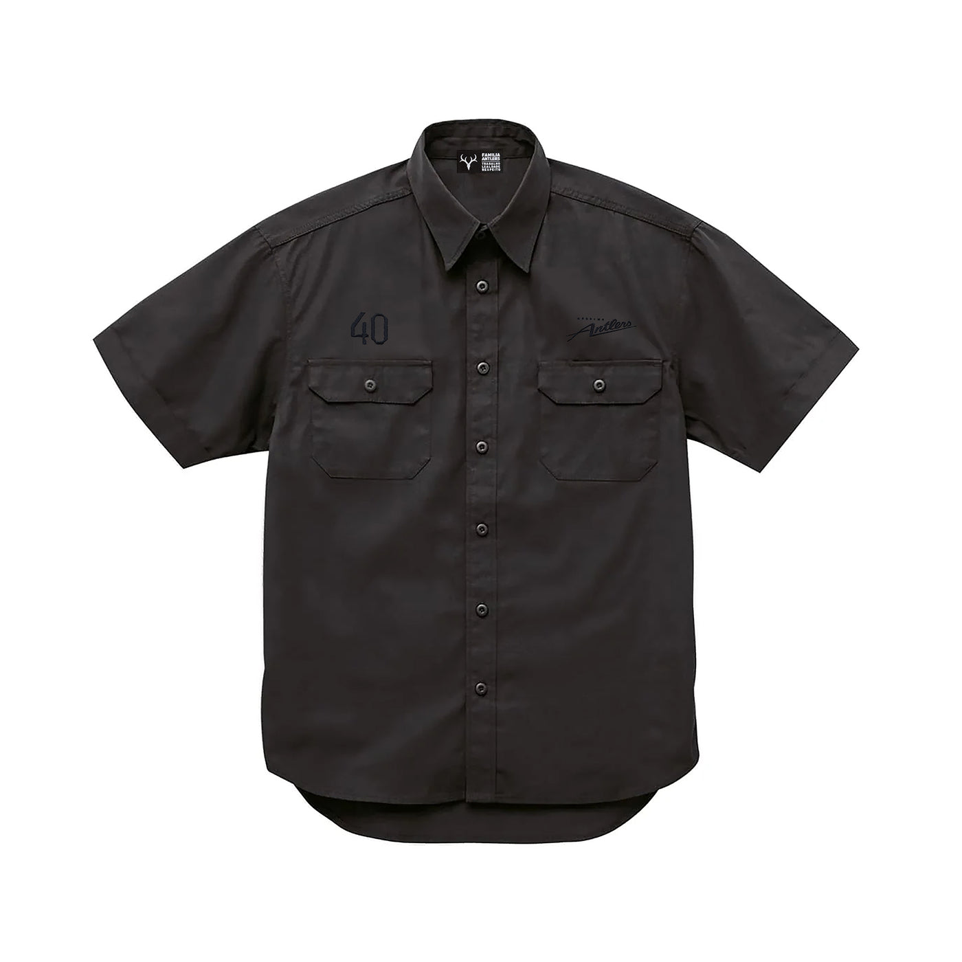 刺繍するアントラーズワークシャツ（ロゴ・ナンバー）【予約】 – 鹿島