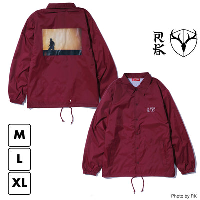 【受付終了】RK COACH JACKET "Zico, Statue of the legend"（BUNGUNDY）
