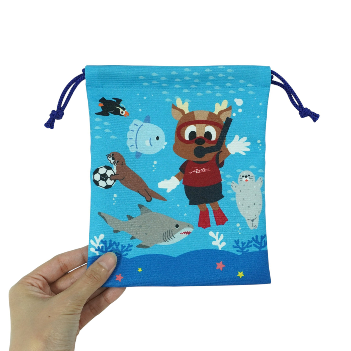 アクアワールド大洗×鹿島アントラーズ 巾着