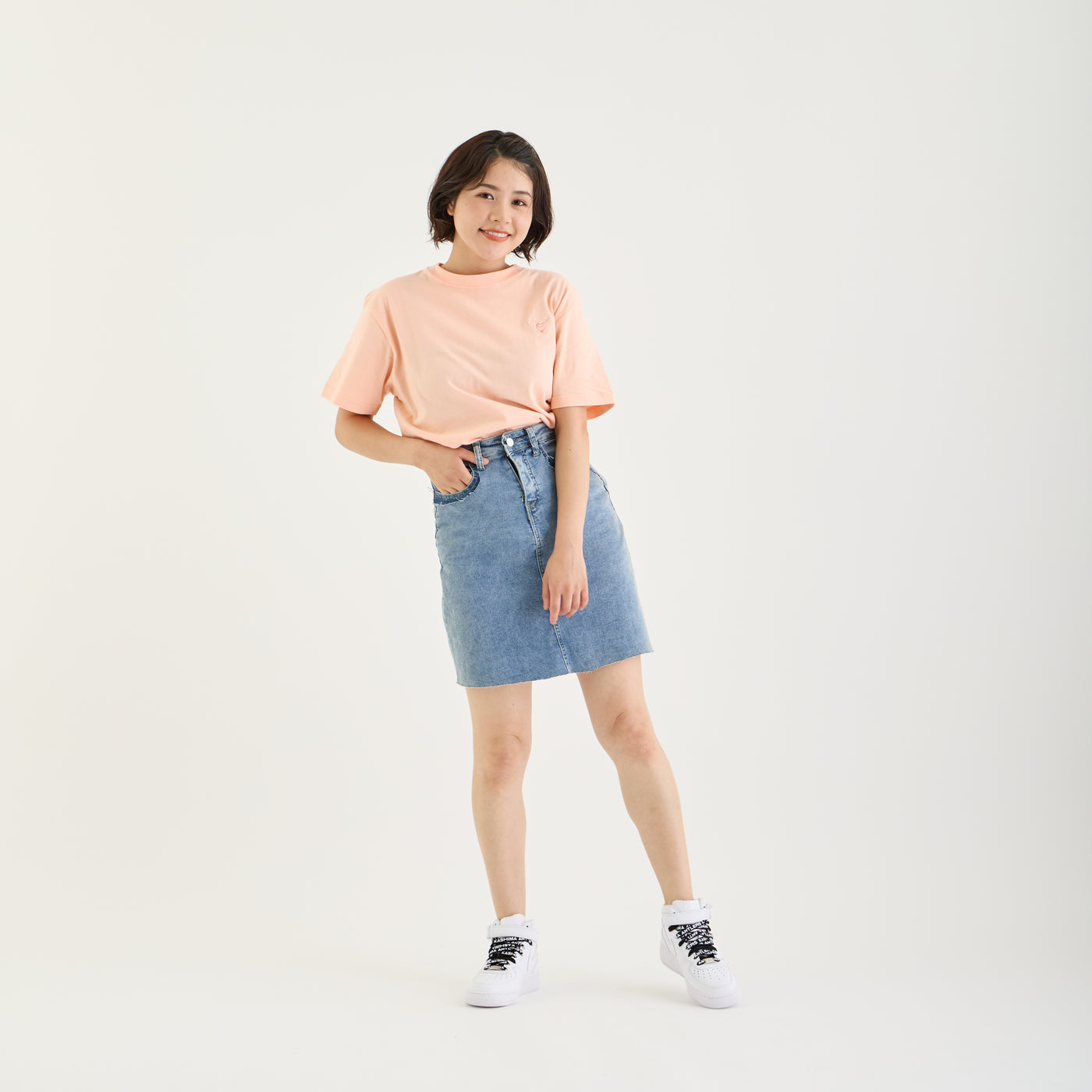 "tsuno" heart　Tシャツ（APRICOT）