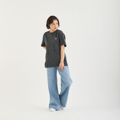 "tsuno" heart　Tシャツ（HAZY BLACK）