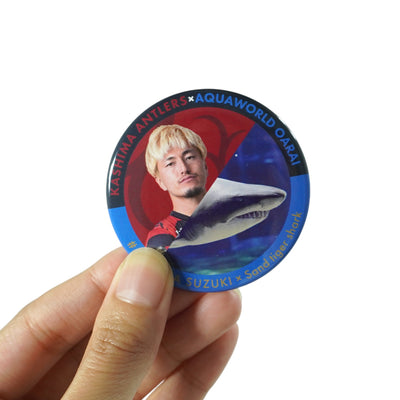 【ブラインド】アクアワールド大洗×鹿島アントラーズ 缶バッジ