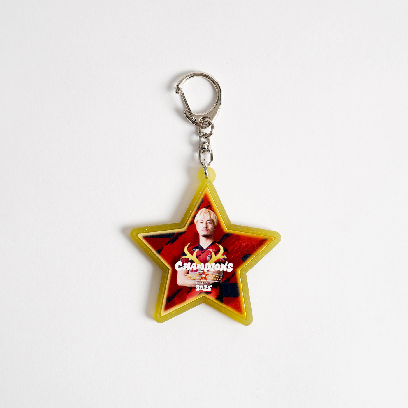 【ブラインド】25Ｊ１リーグ優勝記念星型ラメラバーキーホルダー【予約】