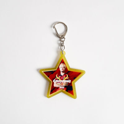 【ブラインド】25Ｊ１リーグ優勝記念星型ラメラバーキーホルダー【予約】