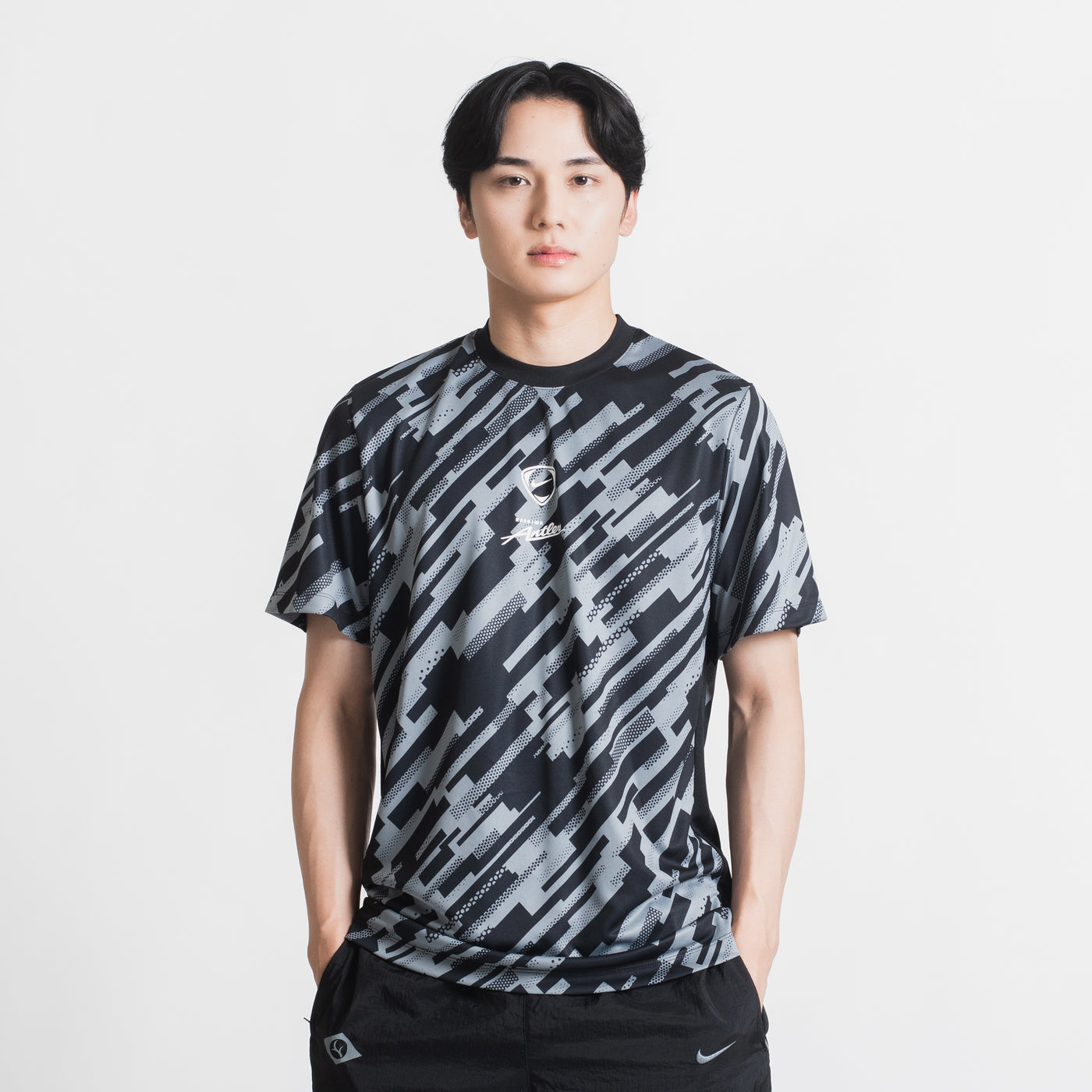 NIKE 鹿島アントラーズ　ACD S/Sトップ NIKE DF ACD+S/SトップAOP（ブラック） – 鹿島アントラーズFC - 公式