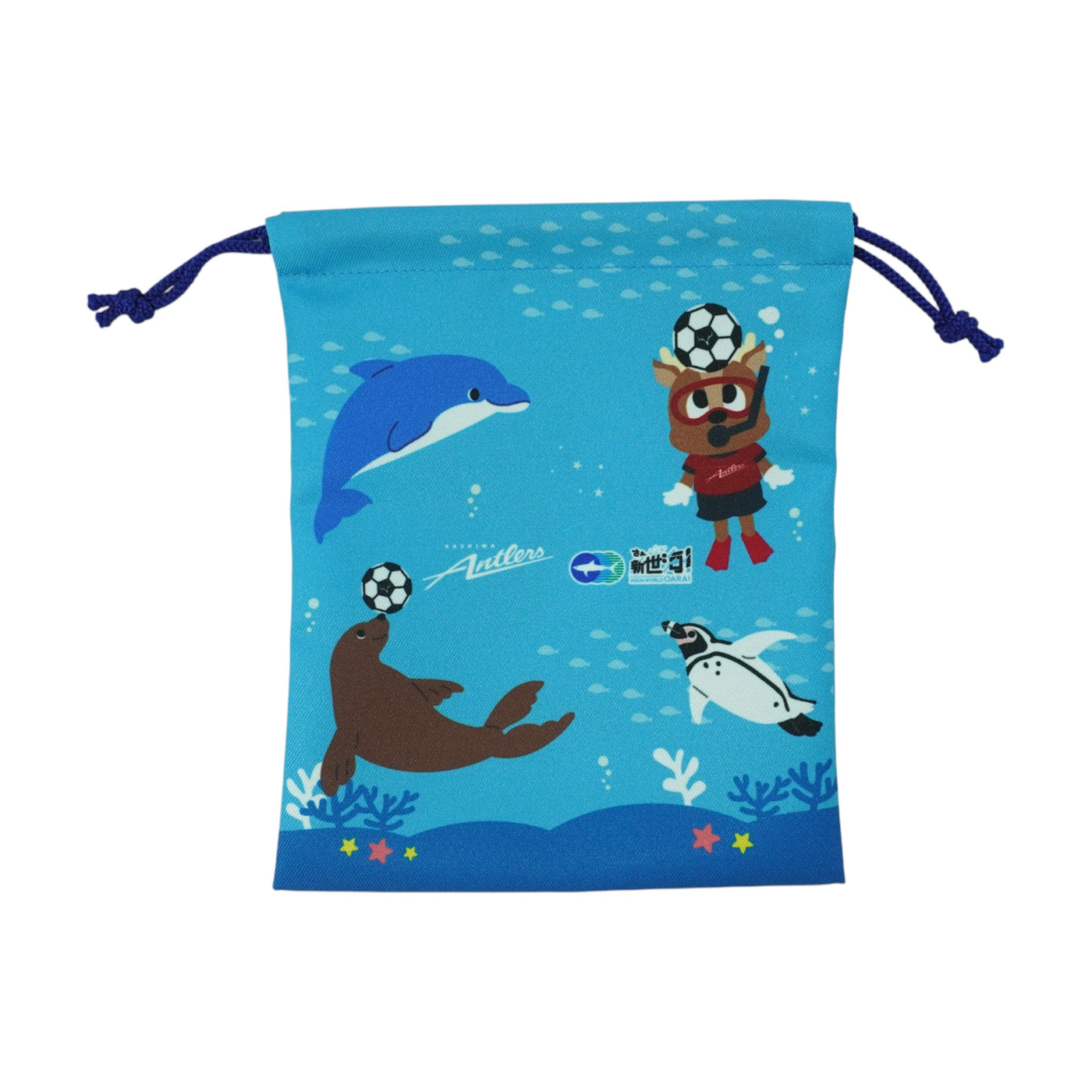 アクアワールド大洗×鹿島アントラーズ 巾着