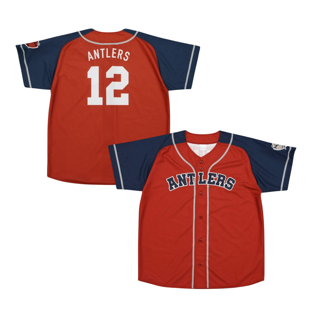 鹿島国立】ラグランベースボールシャツ（レッド×ネイビー）全8種– 鹿島