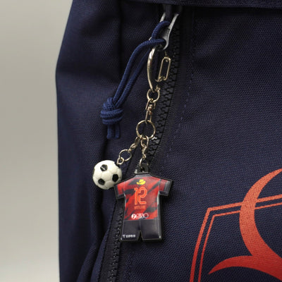 【#鹿島国立】【ブラインド】25プレイヤーズ特別加工ユニフォームラバーキーホルダー（全30種）レッド×ゴールド