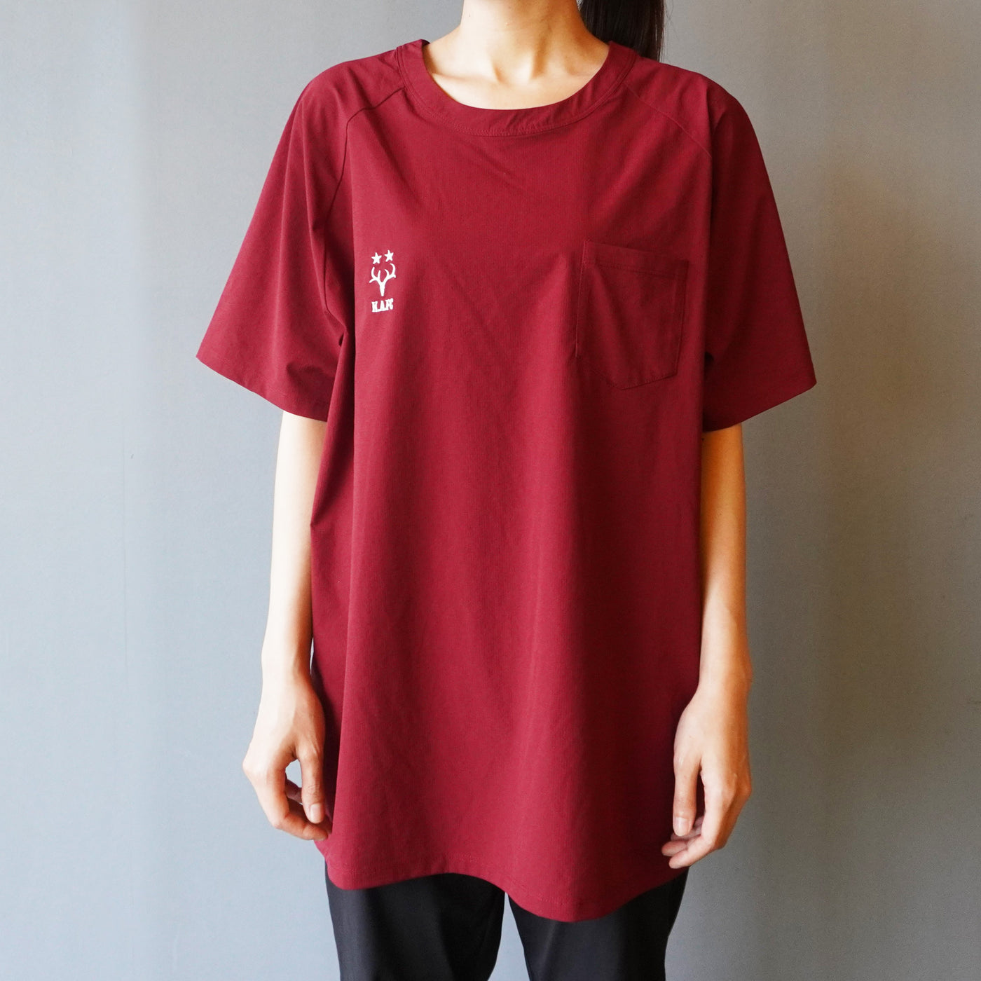 ナイロンストレッチT（BURGUNDY）