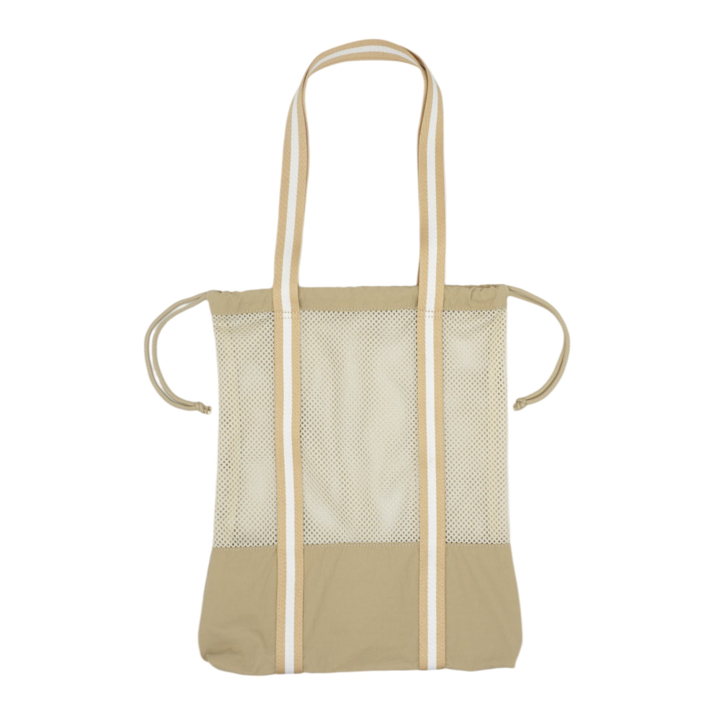 "tsuno" heart　メッシュトート巾着バッグ（BEIGE）