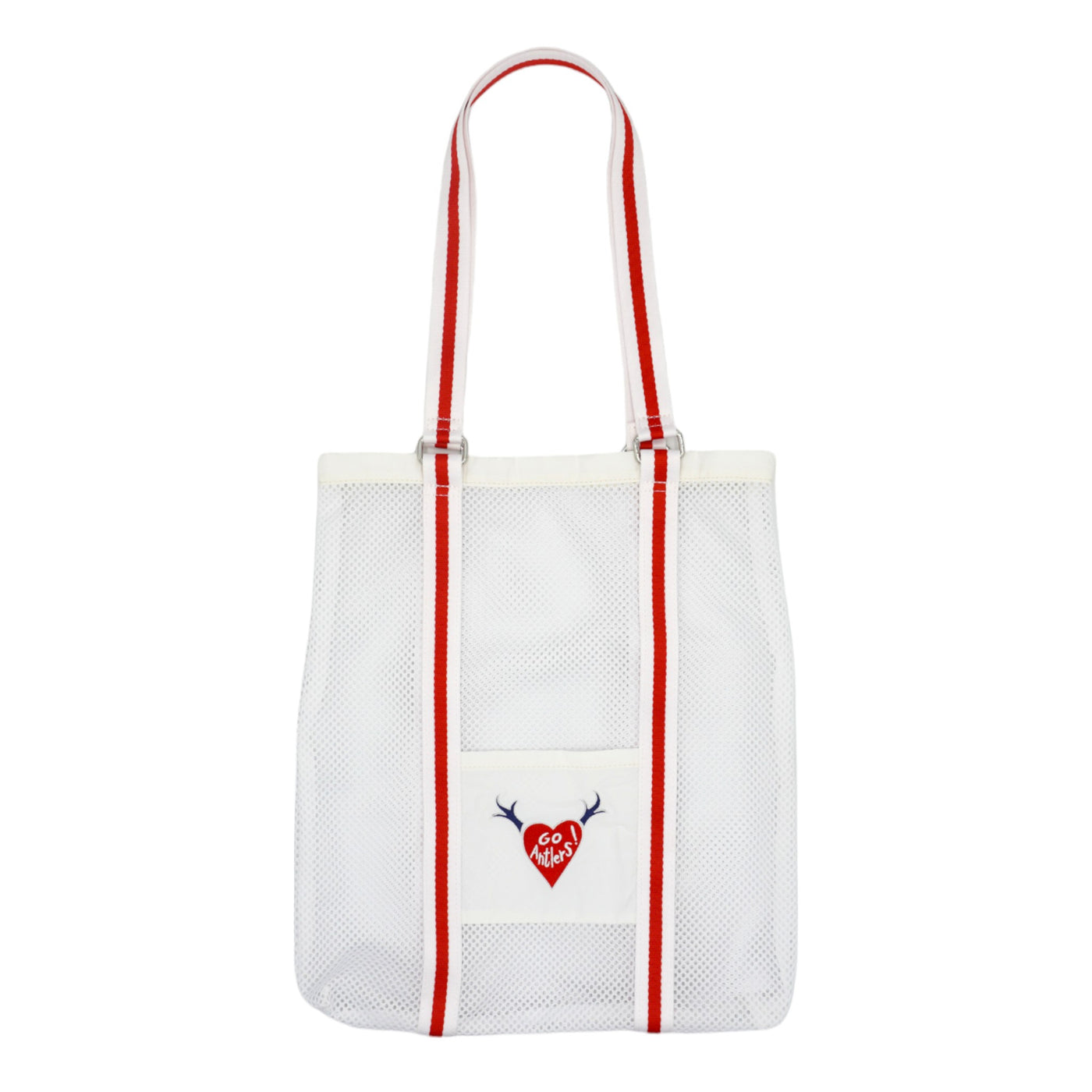 "tsuno" heart　メッシュトートバッグ（WHITE）