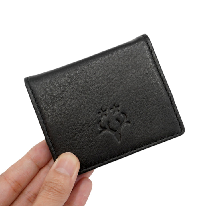 arts&science 3連がま口コインケース 黒　真鍮　ゴールド 三角コインケース クロムエクセル | haru leathercraft