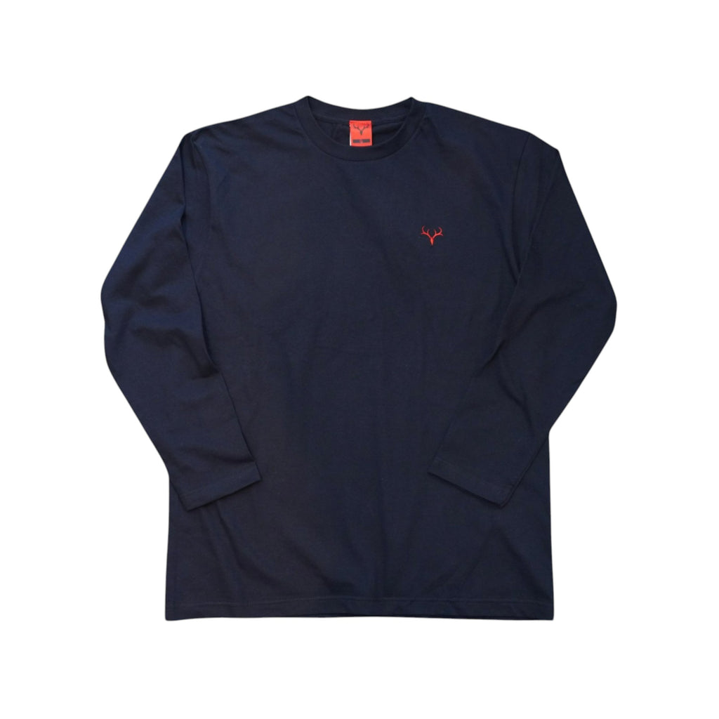 刺繍ロゴロングスリーブTシャツ（ネイビー）キッズ – 鹿島