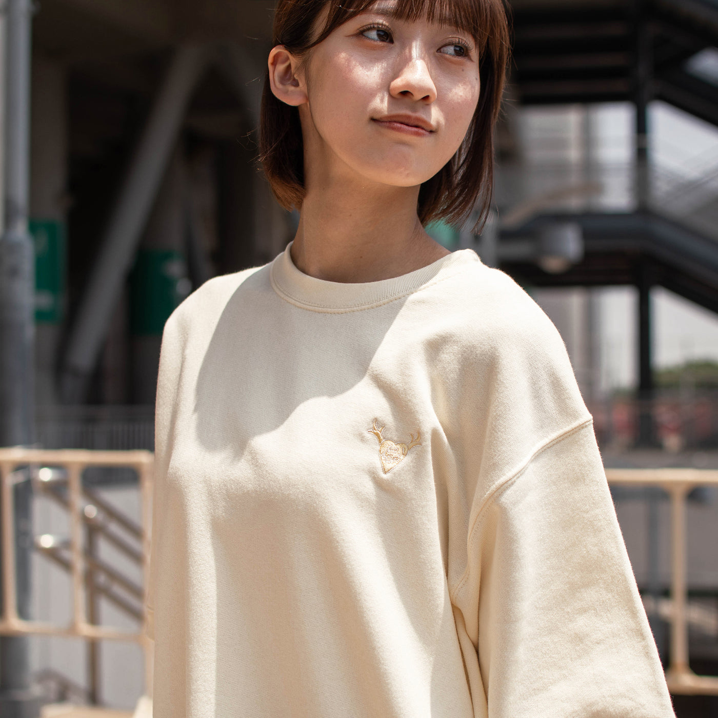 tsuno heart　ショートスリーブスウェット（NATURAL）