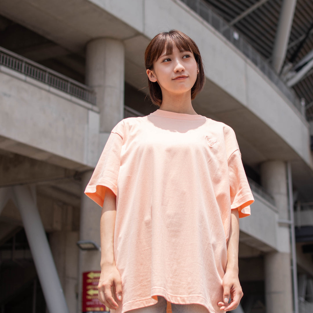 CRONOS 赤 Tシャツ Sサイズ CRONOS PIGMENTED OVERSIZE T-SHIRTS【ORANGE】