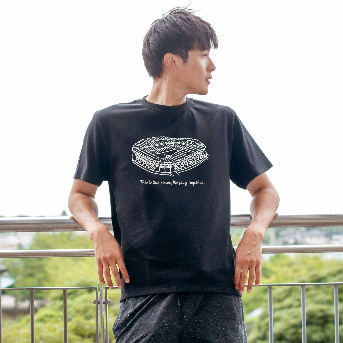 Glow in the dark stadium TEE（BLACK）