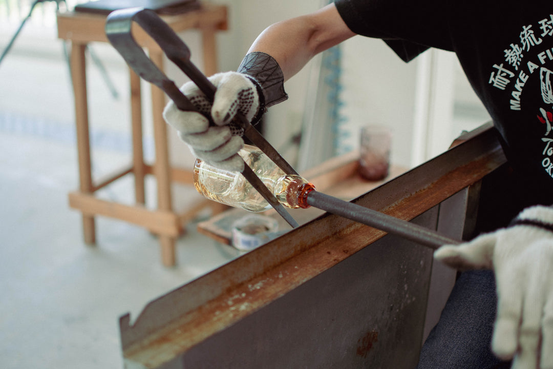 ロックグラス「13」（サイン刻印入り）/ 琉球ガラス工房 燈人【受注