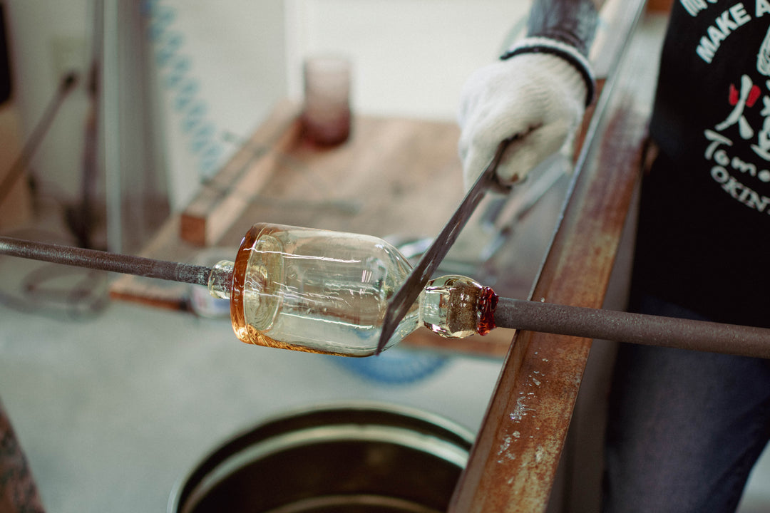 ロックグラス「13」（サイン刻印入り）/ 琉球ガラス工房 燈人【受注