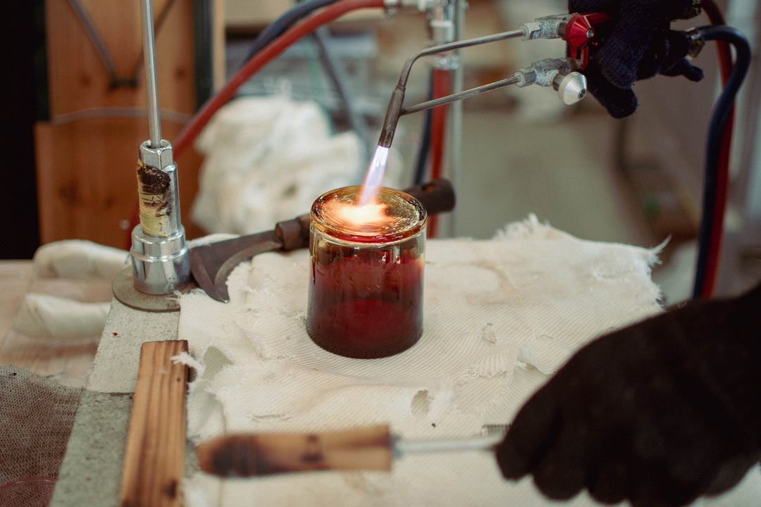 ロックグラス「13」（サイン刻印入り）/ 琉球ガラス工房 燈人【受注