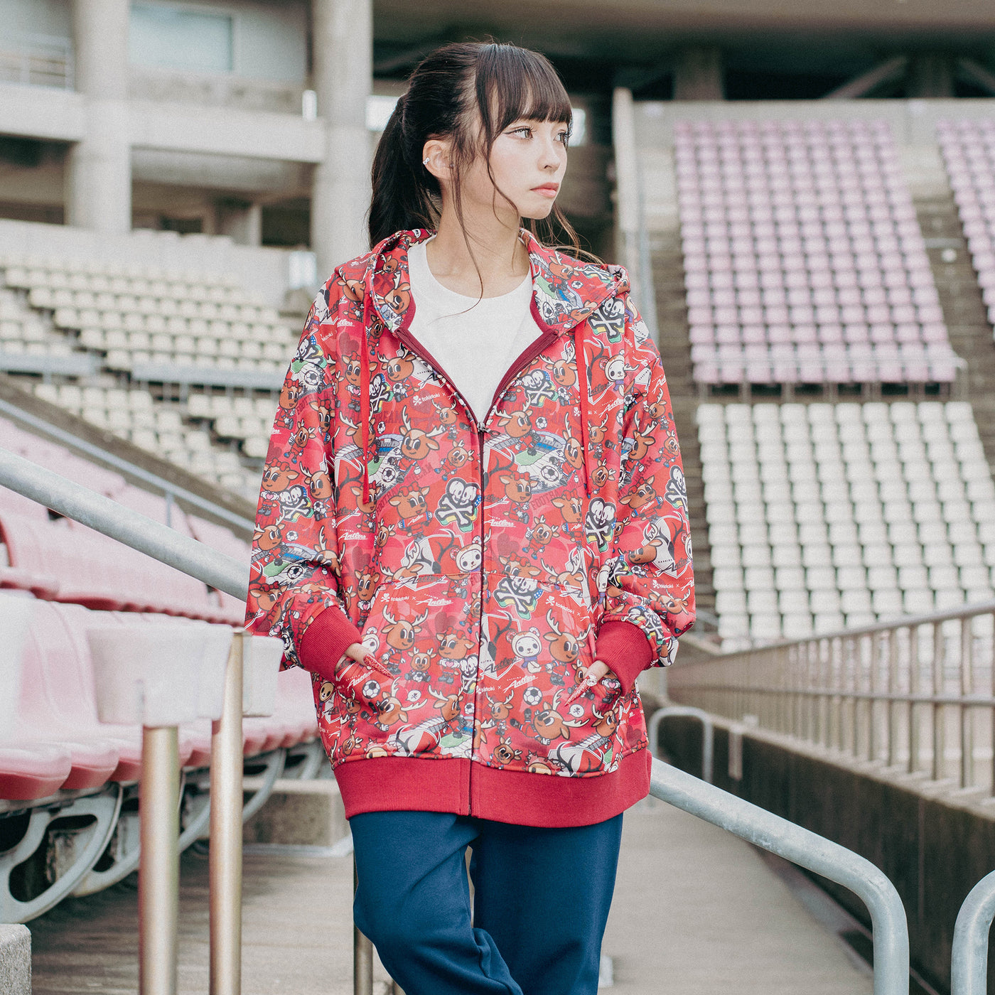 tokidoki × Antlers 総柄スウェットフルジップパーカー