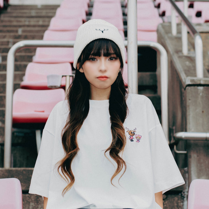 アドラーニット帽 ADRER（アドラー）の「Cat ear metal eyelet knit beanie / キャット