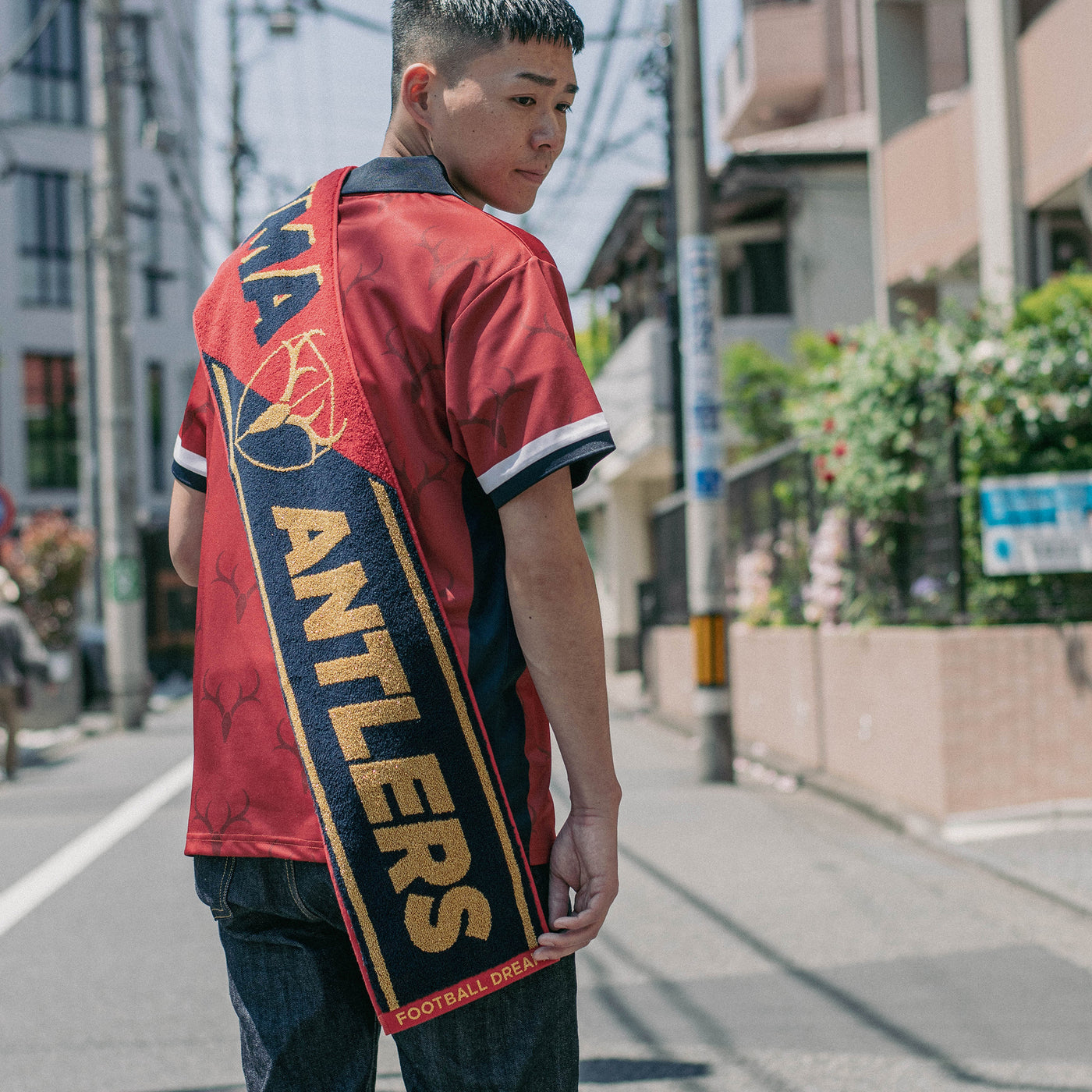 【#鹿島国立】限定デザイン ジャガードタオルマフラー（KASHIMA ANTLERS）