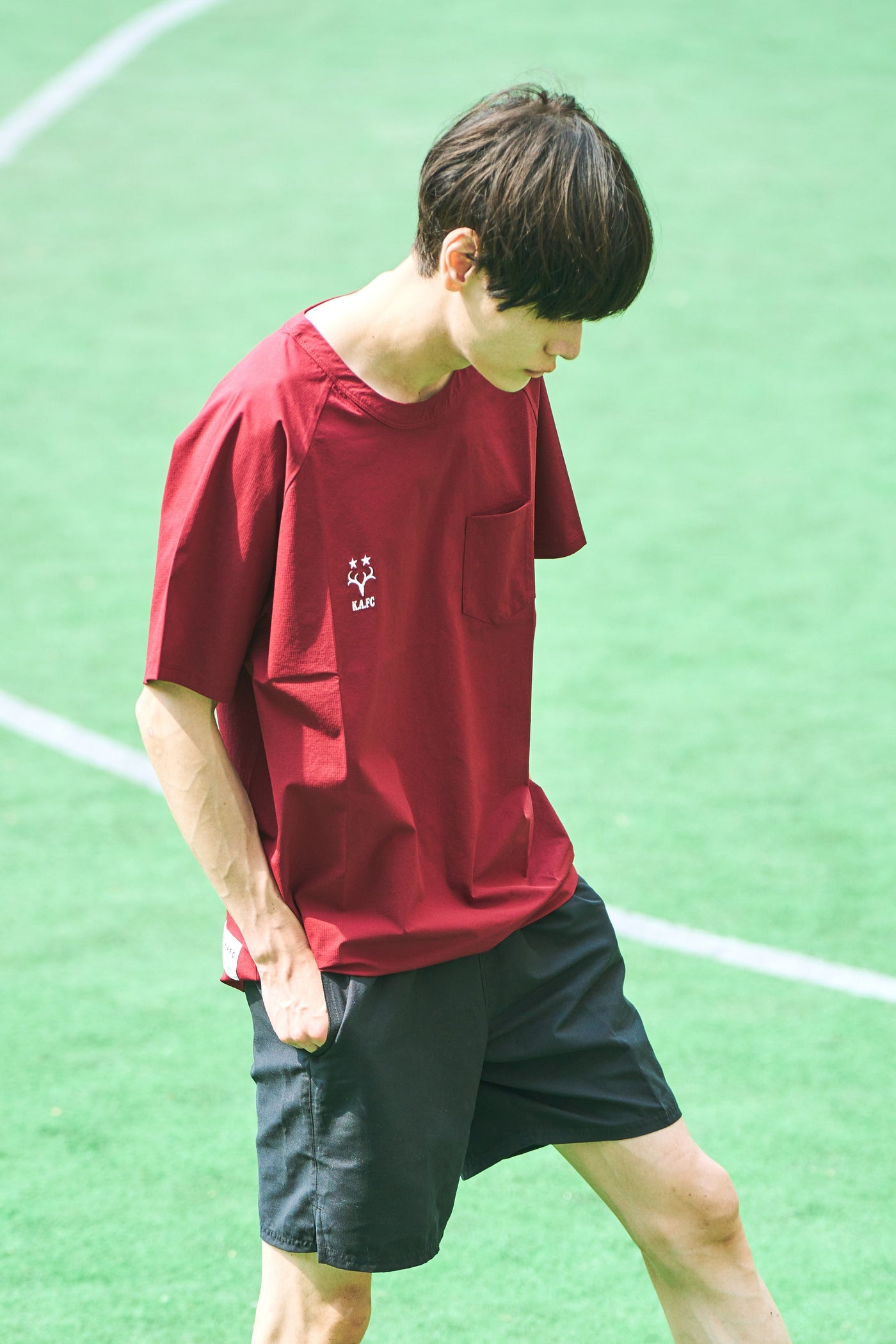 ナイロンストレッチT（BURGUNDY）