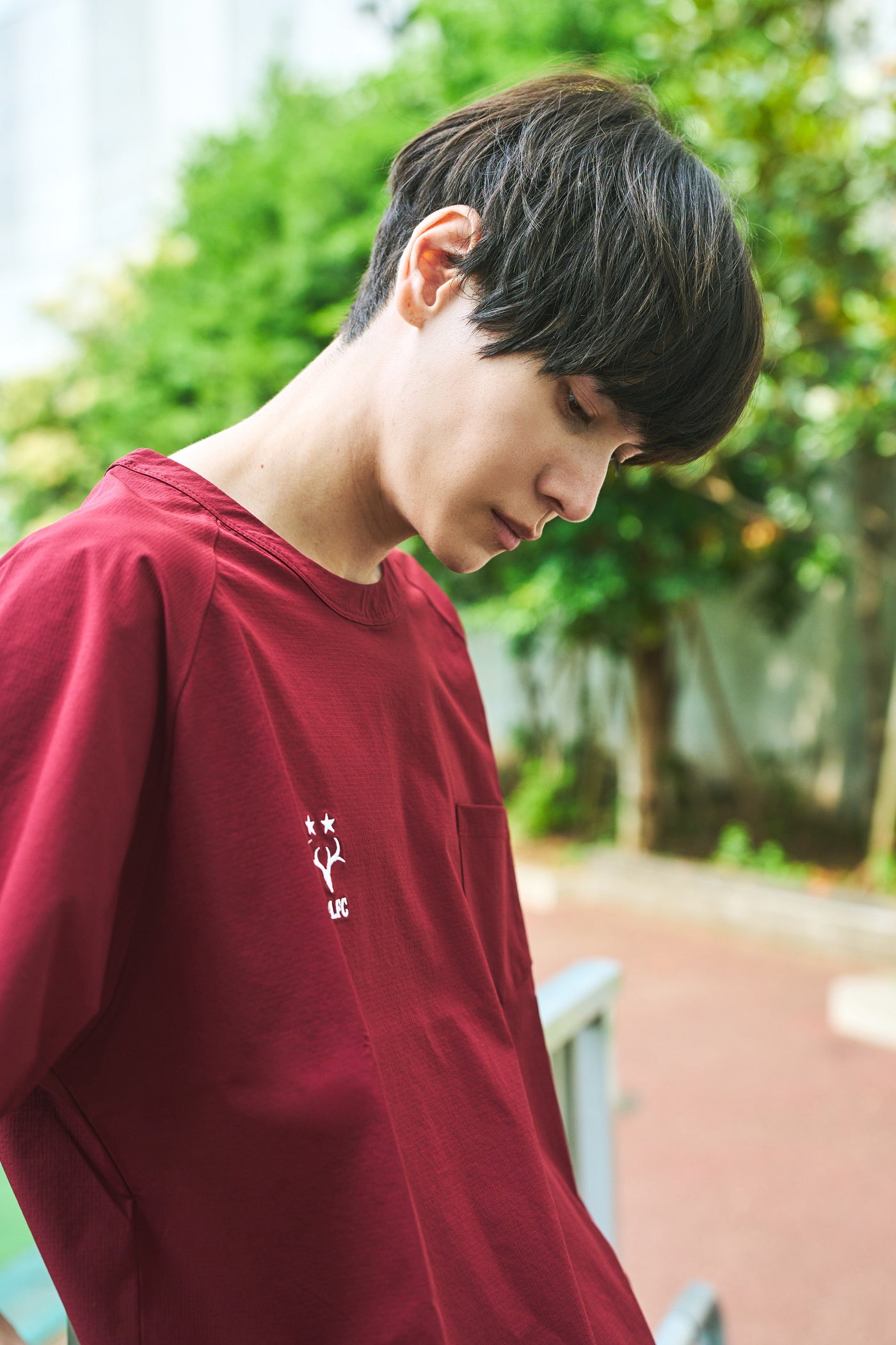 ナイロンストレッチT（BURGUNDY）