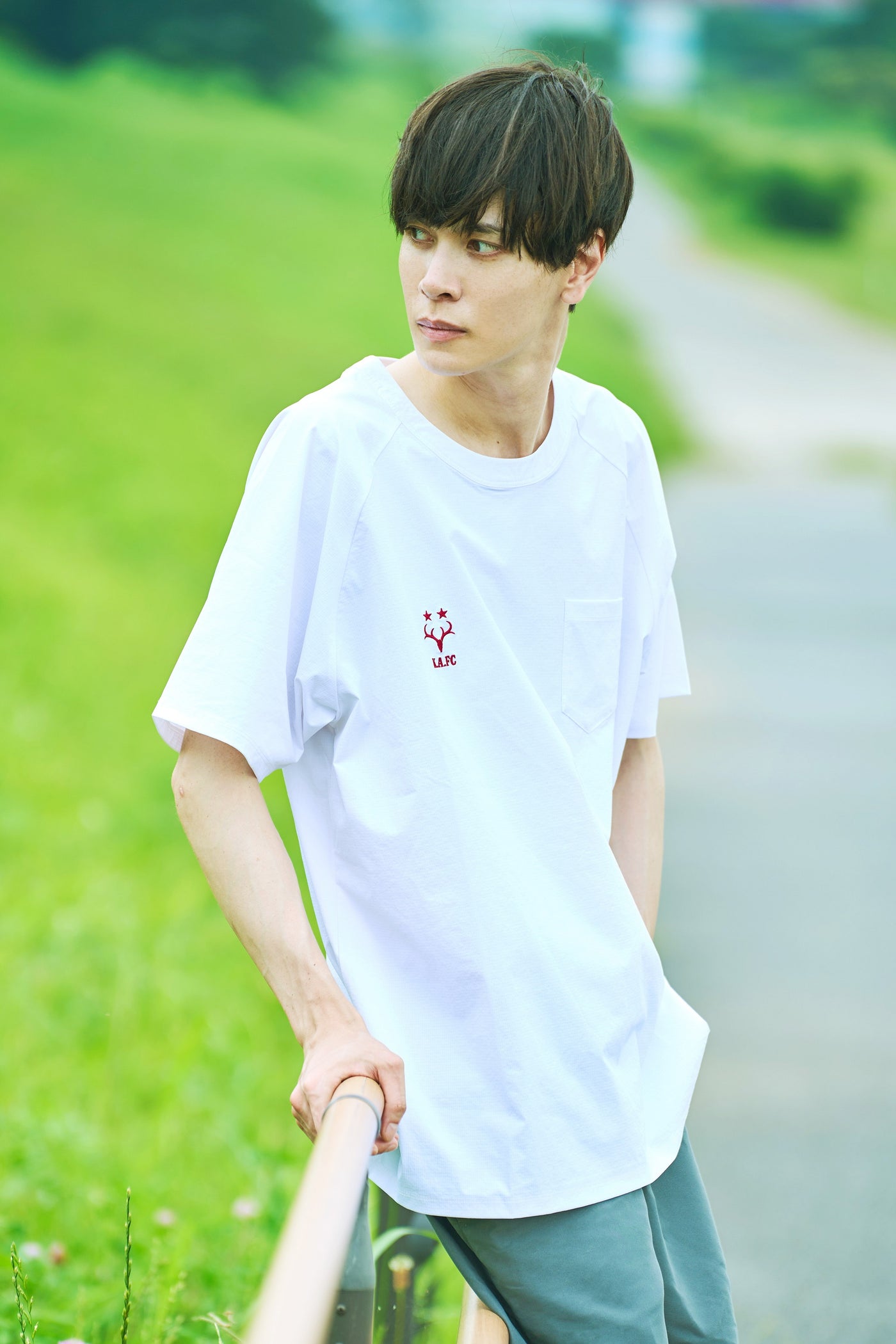ナイロンストレッチT（WHITE）