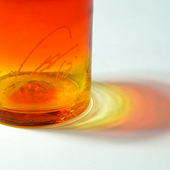 ロックグラス「13」（サイン刻印入り）/ 琉球ガラス工房 燈人【受注