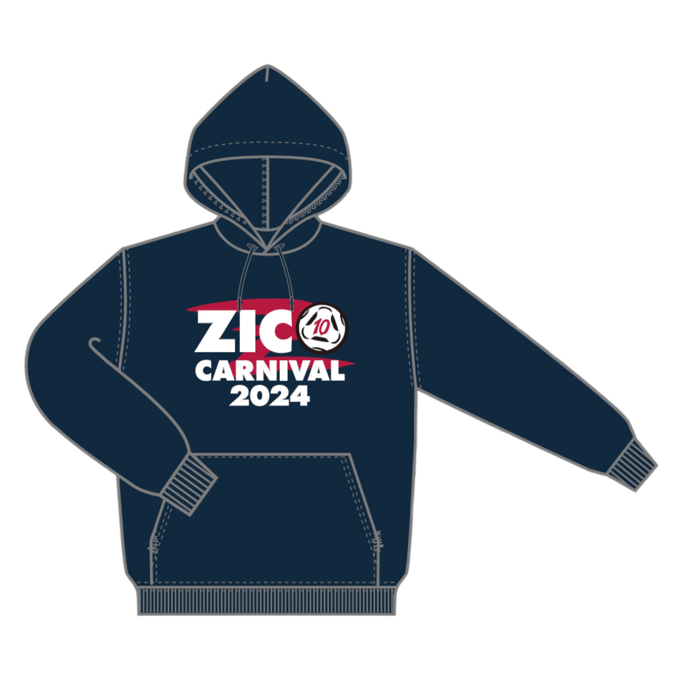 ZICO CARNIVAL ロゴパーカー（ネイビー）