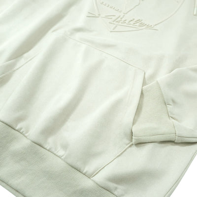 POLYSUEDE EMBOSS LOGO HOODIE（全2色）