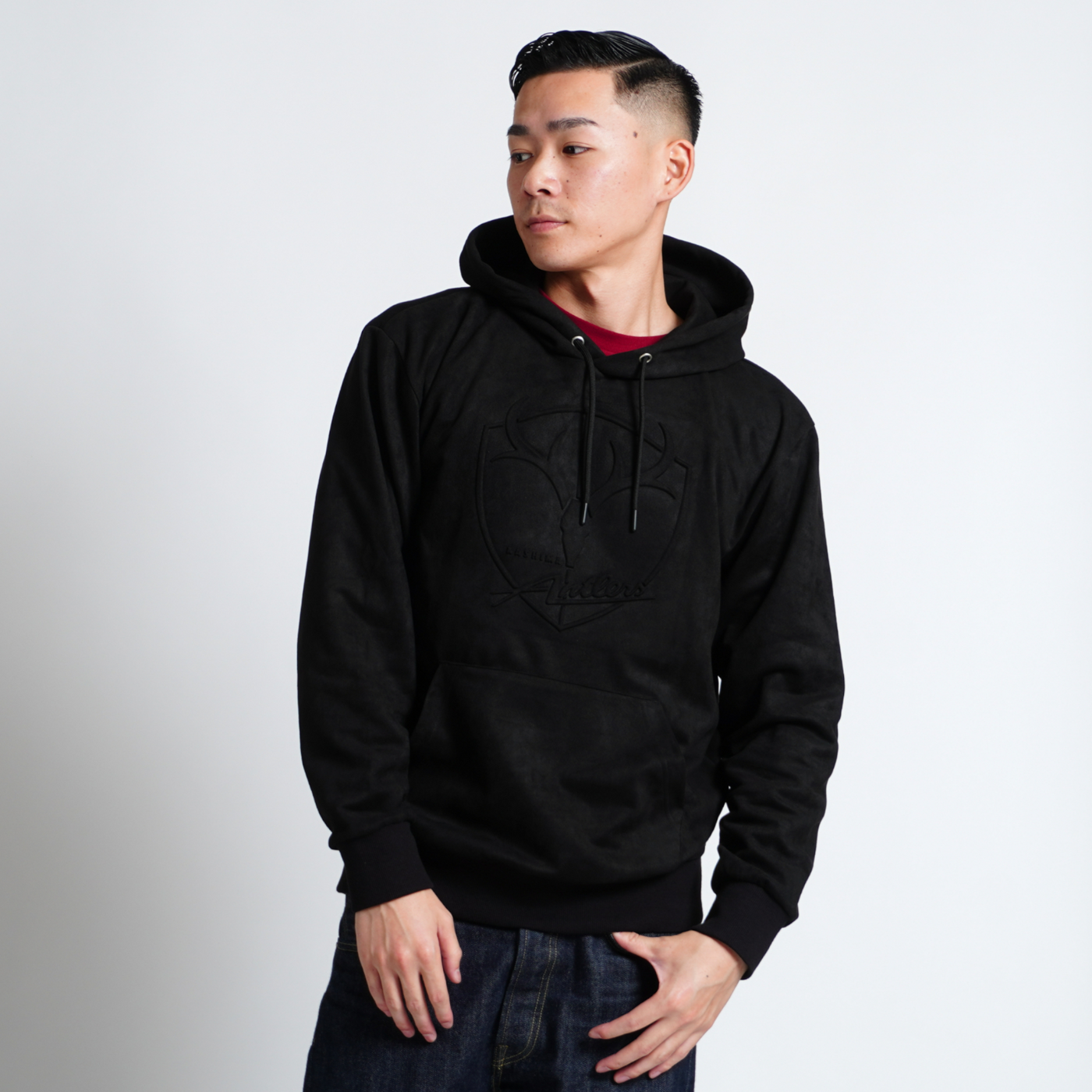 POLYSUEDE EMBOSS LOGO HOODIE（全2色）