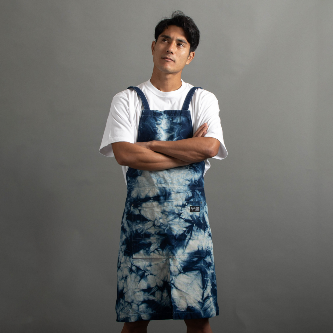 琉球藍絞り染めエプロン / 琉球藍研究所【受注】 – 鹿島アントラーズFC
