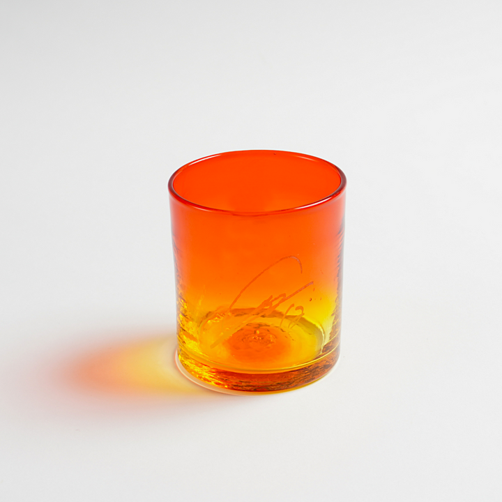 ロックグラス「13」（サイン刻印入り）/ 琉球ガラス工房 燈人【受注