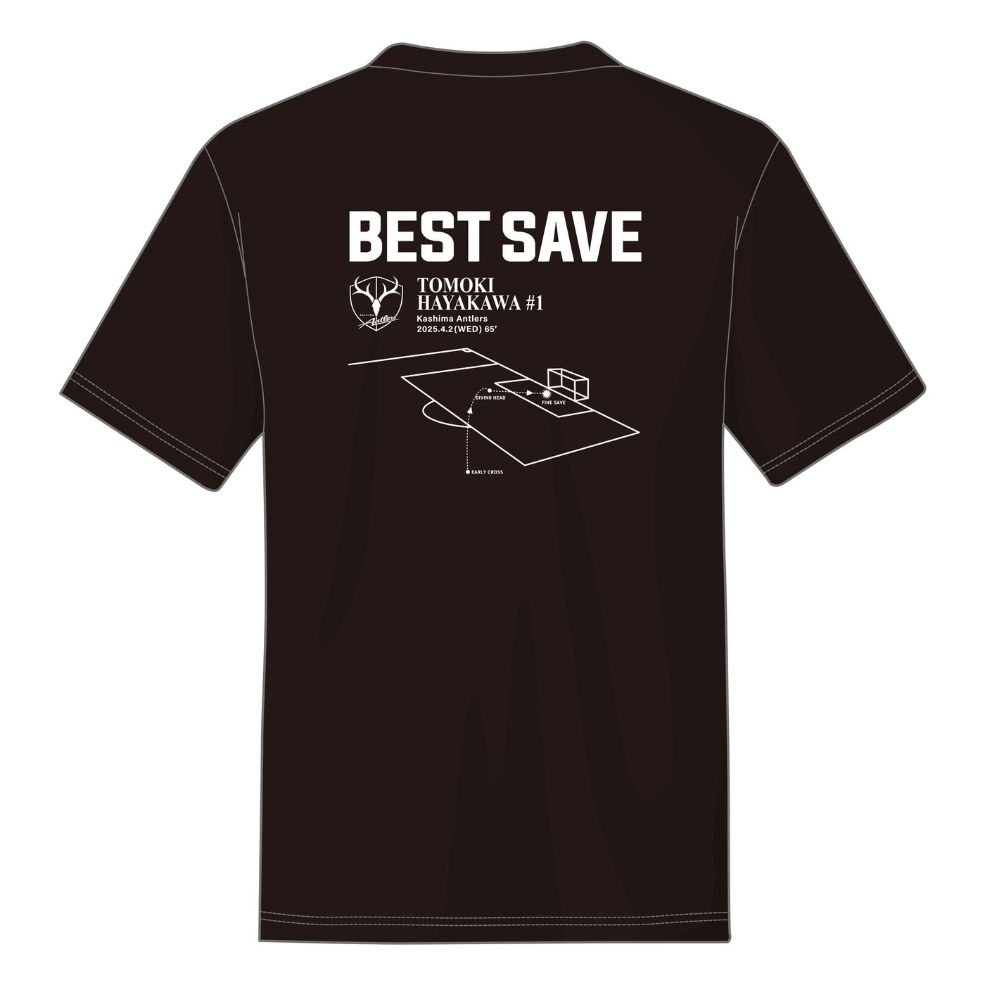 早川選手4月度ベストセーブ賞受賞記念Tシャツ（BLACK）【受注】