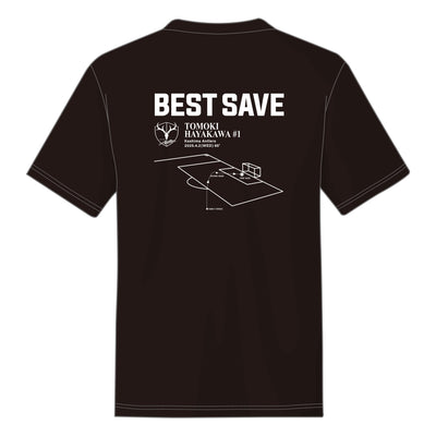 早川選手4月度ベストセーブ賞受賞記念Tシャツ（BLACK）【受注】