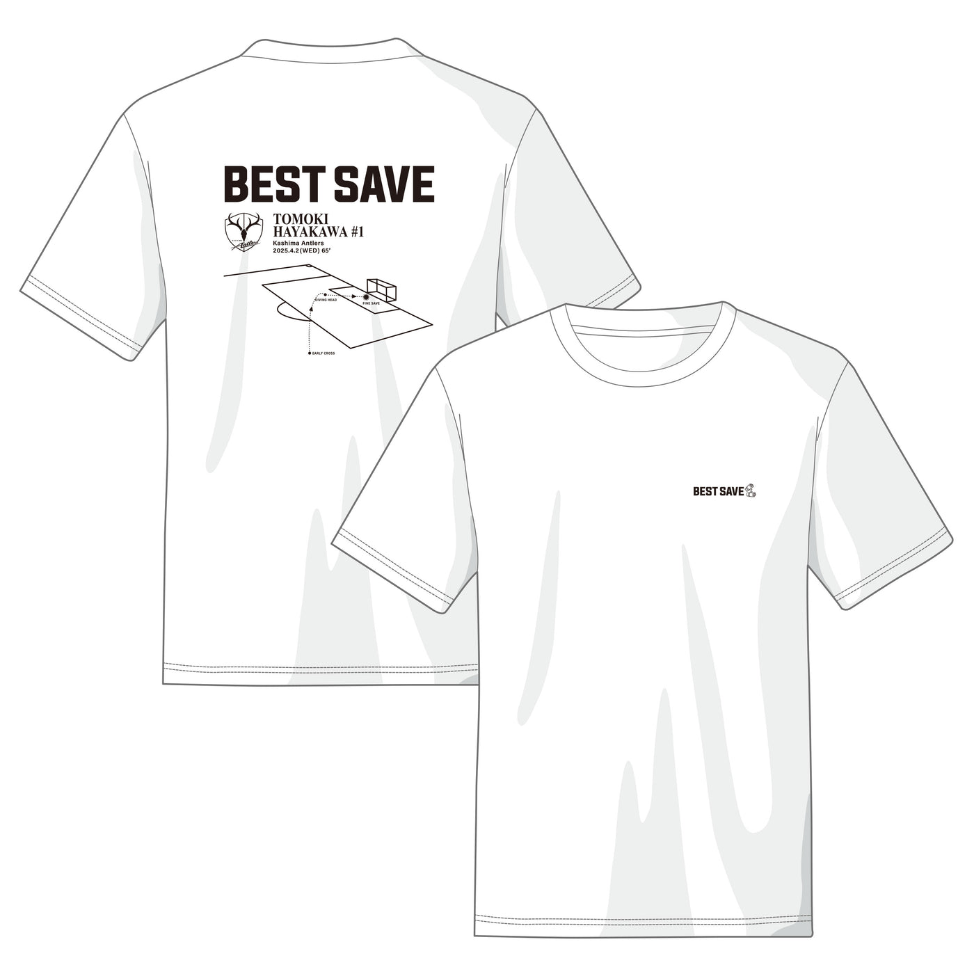 早川選手4月度ベストセーブ賞受賞記念Tシャツ（WHITE）【受注】