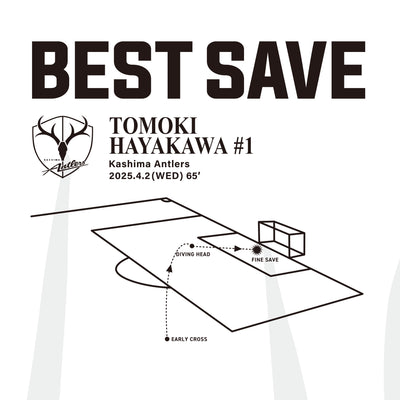 早川選手4月度ベストセーブ賞受賞記念Tシャツ（WHITE）【受注】