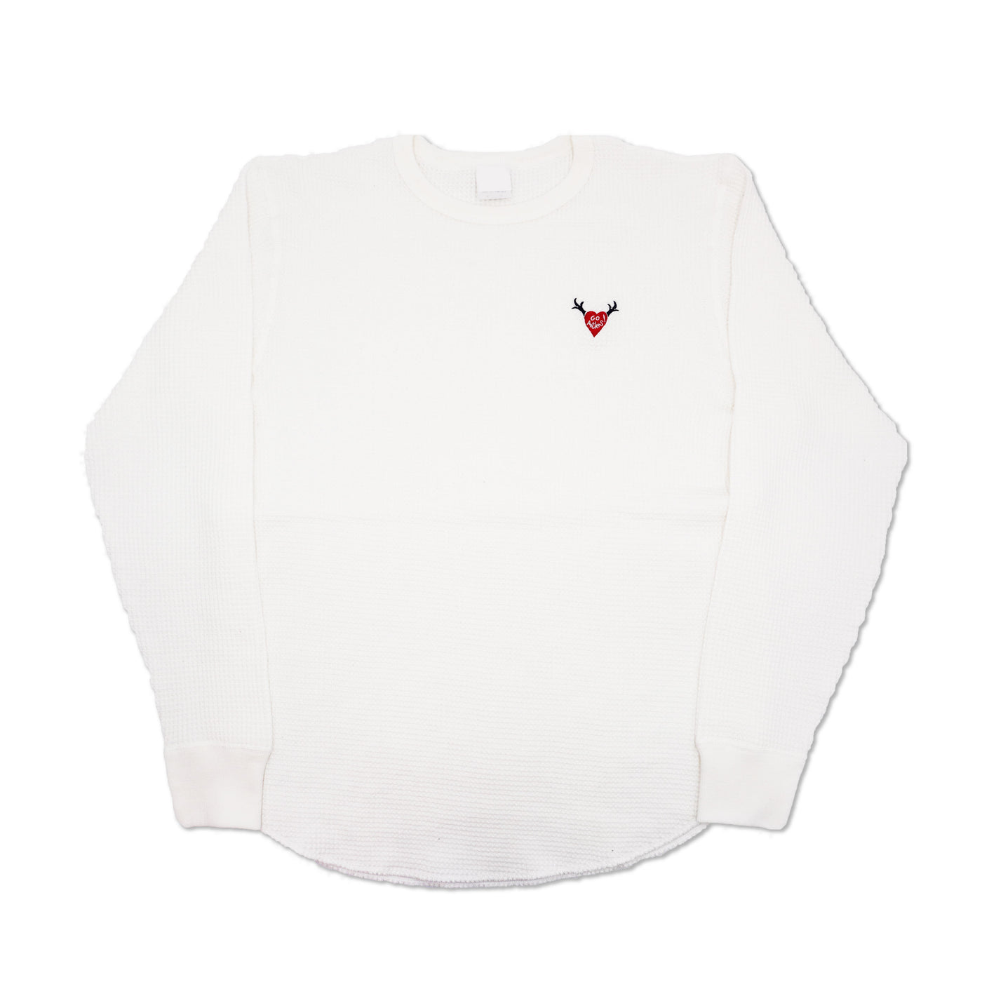 "tsuno" heart　ワッフルロングＴシャツ