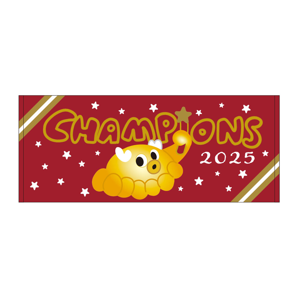 25J1リーグ優勝記念フェイスタオル（黄金のしかたこChampions