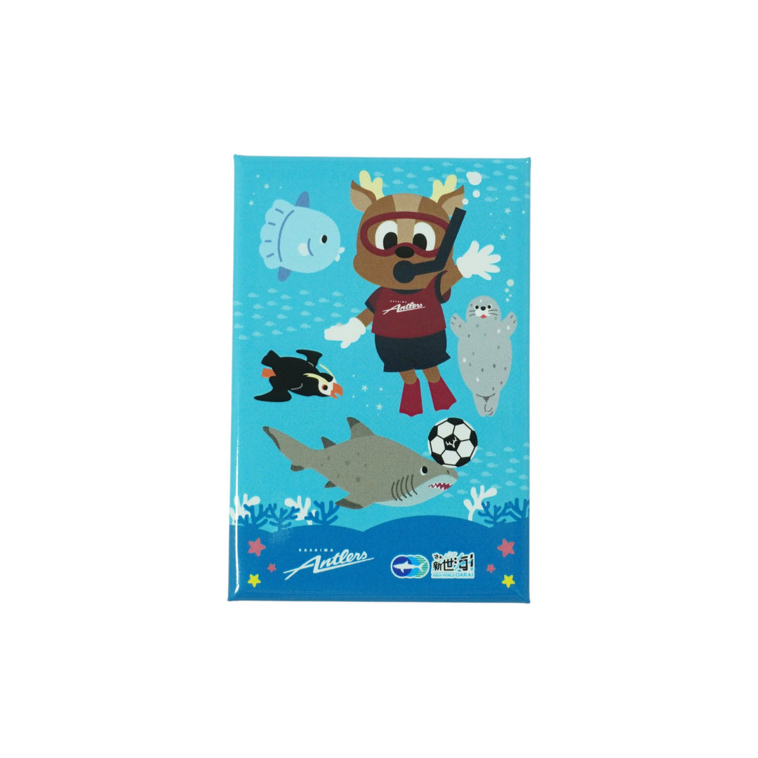 アクアワールド大洗×鹿島アントラーズ 角マグネット – 鹿島