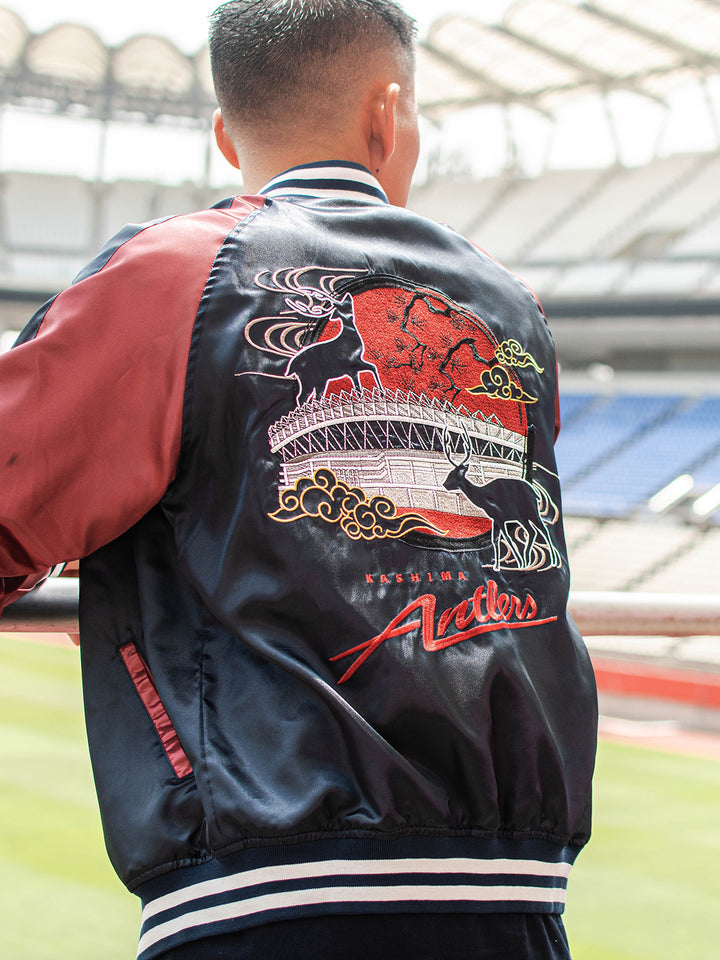 鹿島アントラーズドカジャン 鹿島アントラーズ × TEN STRIKE SPIRIT OF ZICO 柄 レーヨン