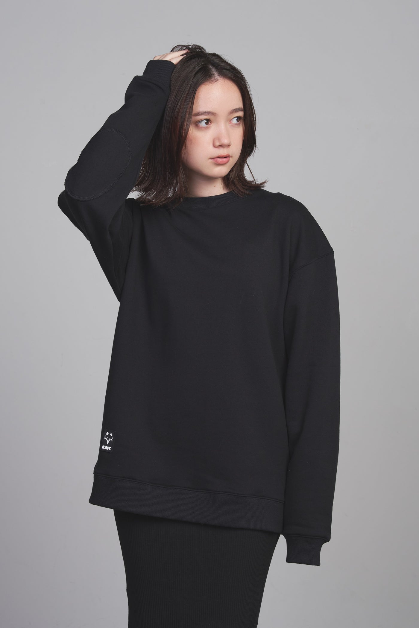 KASHIMA ANTLERS エルボーパッチスウェット（BLACK）
